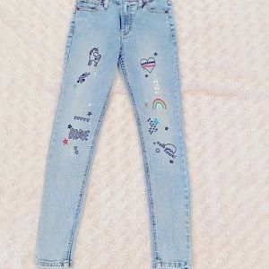 Cat & Jack Graffiti Jeans NWOT